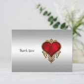サンキューカードシルバーとハート サンキューカード (スタンド正面)