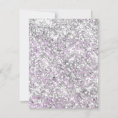 サンキューカードシルバーグリッターレインボーバルーン 招待状 (裏面)