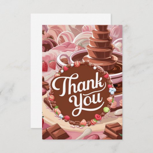 サンキューカードシンプルスコップチョコレート サンキューカード (正面/裏面)