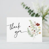 サンキューカードシンプルボホカワイワイワイルドフラワー サンキューカード (スタンド正面)