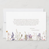 サンキューカードシンプルボホワイルドフラワーホワイト サンキューカード (裏面)