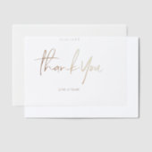 サンキューカードスエレガントクリプトVellumカード ベラム紙招待状 (オフセット)