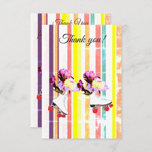 サンキューカードストライプとローラー サンキューカード (正面/裏面)
