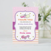 サンキューカードスランバーパーティー誕生日スリープオーバー 招待状 (スタンド正面)