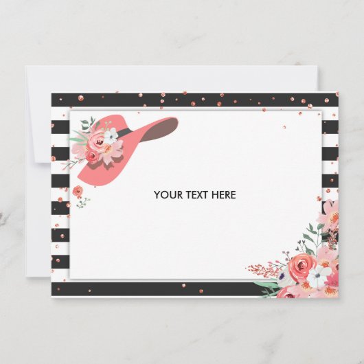 サンキューカードダービーブライダルシャワー衣服アハットct サンキューカード (正面)