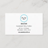 サンキューカードテンプレートショップパッケージ挿入カード 名刺 (裏面)