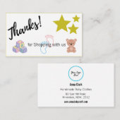 サンキューカードテンプレートショップパッケージ挿入カード 名刺 (正面/裏面)