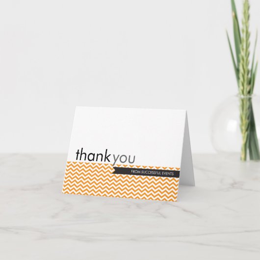 サンキューカードトレンディーモダンシボストライプロン サンキューカード (正面)