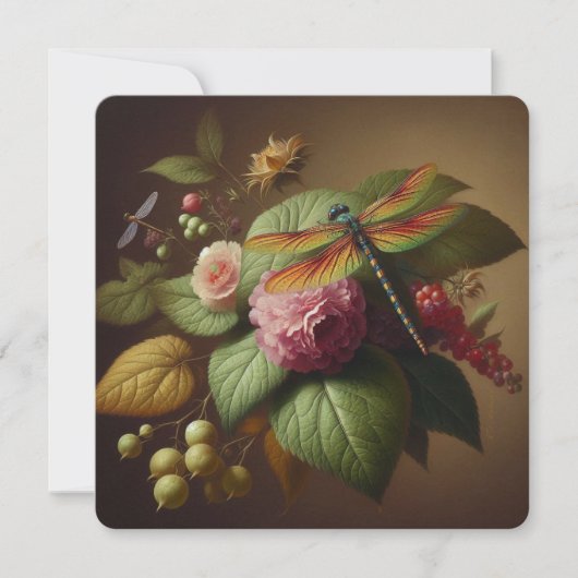 サンキューカードドラゴンフライフローラリーフ (正面)