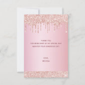 サンキューカードバラ金ゴールドグリッタードリップ サンキューカード (裏面)