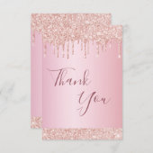サンキューカードバラ金ゴールドグリッタードリップ サンキューカード (正面/裏面)
