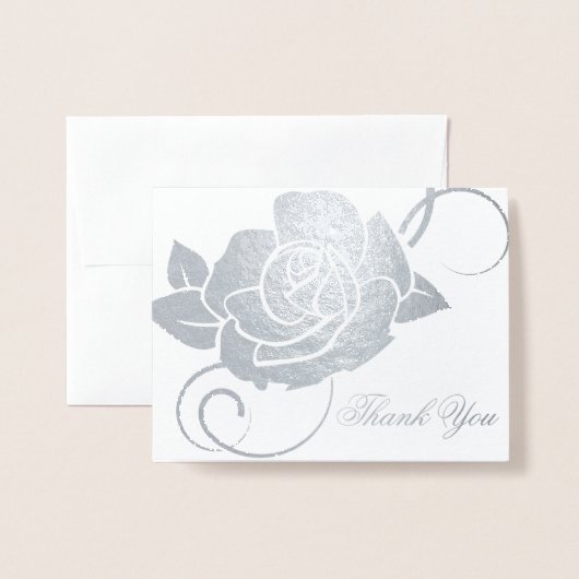 サンキューカードバラ 箔カード (封筒付き正面)