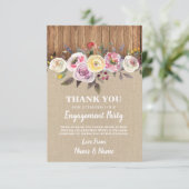 サンキューカードバーラップウッド水彩花 招待状 (スタンド正面)