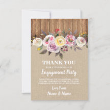 サンキューカードバーラップウッド水彩花