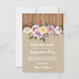 サンキューカードバーラップウッド水彩花 招待状