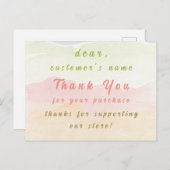 サンキューカードパステルテーマ ポストカード (正面/裏面)