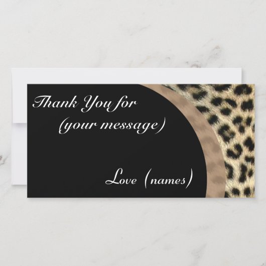 サンキューカードパック10 - Leopard Print サンキューカード (正面)