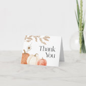 サンキューカードパンプキン秋ボホ サンキューカード (正面)