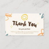 サンキューカードパーソナライズされたビジネスパステル 名刺 (正面)