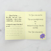 サンキューカードパーソナライズされたブルーフラワーカード サンキューカード (内部)