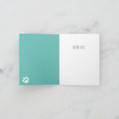 サンキューカードパーソナライズされた-かわいいボクサーの子犬 シーズンカード (内部)