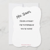 サンキューカードパーソナライズされたApple for先生 (裏面)