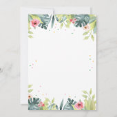 サンキューカードパーティーアニマルズガールサファリ誕生日 招待状 (裏面)