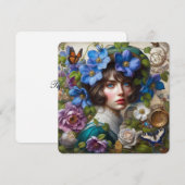 サンキューカードビクトリアンフローラスチーム (正面/裏面)