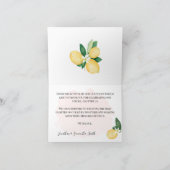 サンキューカードピンクレモン結婚シャワーズ サンキューカード (内部)