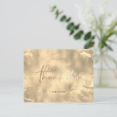 サンキューカードフェイク箔金ゴールド ポストカード (スタンド正面)