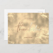 サンキューカードフェイク箔金ゴールド ポストカード (正面/裏面)