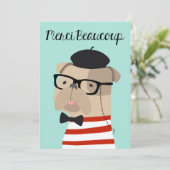 サンキューカードフランスのイン – フランスのブルドッグメルシ サンキューカード (スタンド正面)