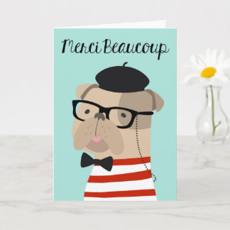 サンキューカードフランスのイン – フレンチ・ブルドッグ・メルチ カード