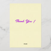 サンキューカードブラックゴールドフォイル数々の言語語 箔シーズンカード (裏面)