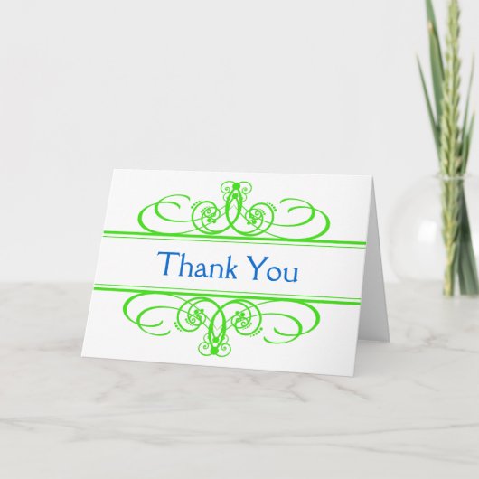 サンキューカードブルーとグリーン サンキューカード (正面)