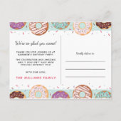 サンキューカードブルーアイドナッツバースデーパーティー インビテーションポストカード (裏面)