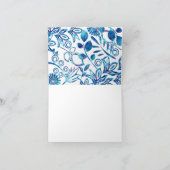 サンキューカードブルーフローラデザインオーバーフォト サンキューカード (内部)