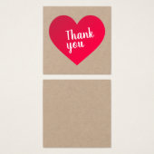 サンキューカードプレミアムクラフト紙。 (正面&裏面)