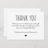 サンキューカードベビーシンプル感謝していユー ポストカード (正面/裏面)