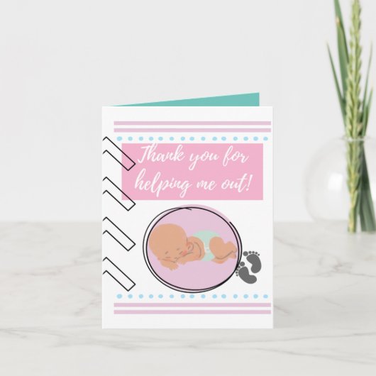 サンキューカードベビーforダラス、助産師、ナース サンキューカード (正面)