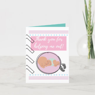 サンキューカードベビーforダラス、助産師、ナース サンキューカード