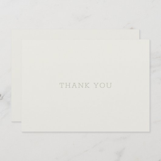 サンキューカードベージュタングリーン伝統的 サンキューカード (正面/裏面)