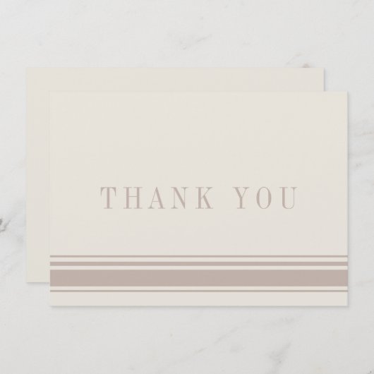 サンキューカードベージュタン伝統的ブラウン サンキューカード (正面/裏面)
