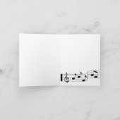 サンキューカードベースクレフ、 音符記号ミュージックノートレッド サンキューカード (内部)