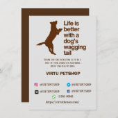 サンキューカードペットストア犬 サンキューカード (正面/裏面)