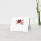 サンキューカードボホマルサラ結婚フローラ折り曲げ サンキューカード (裏面)