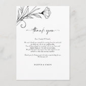 サンキューカードミニマルエレガントリストスクリプト情報 エンクロージャーカード (正面)