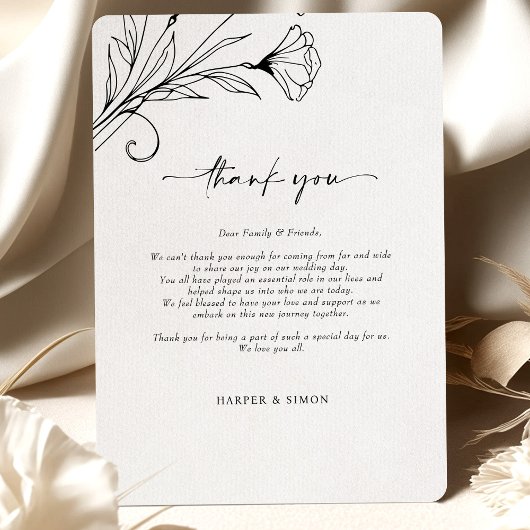 サンキューカードミニマルエレガントリストスクリプト情報 エンクロージャーカード