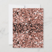 サンキューカードモダンブラックバラ金ゴールドグリッター 招待状 (裏面)