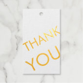 サンキューカードモダンミニマリスト箔金属 ギフトタグ (正面)
